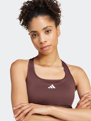 adidas Brown Power Hyperglam Medium Support Bra - Image 6 of 8
