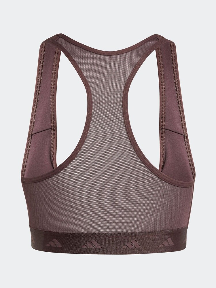 adidas Brown Power Hyperglam Medium Support Bra - Image 8 of 8