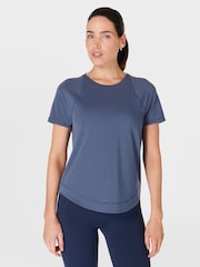 Sweaty Betty Endless Blue Breathe Easy T-Shirt - Image 1 of 7