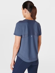 Sweaty Betty Endless Blue Breathe Easy T-Shirt - Image 2 of 7