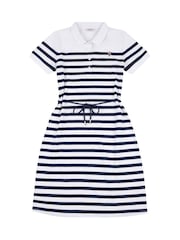 U.S. Polo Assn. Blue Womens Relaxed Stripe Polo Dress - Image 7 of 10