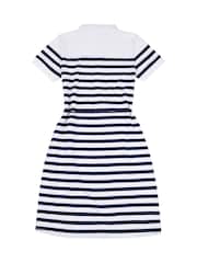 U.S. Polo Assn. Blue Womens Relaxed Stripe Polo Dress - Image 8 of 10