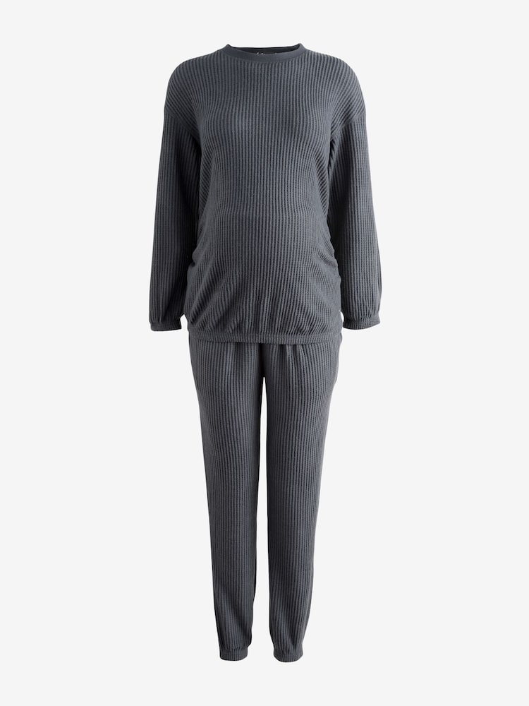 Mornarica - Materinstvo Cosy z vafljasto strukturo dolg rokav; z dolgimi rokavi Pižama - Slika 1 iz 4 Mornarica - Materinstvo Cosy z vafljasto strukturo dolg rokav; z dolgimi rokavi Pižama - Slika 1 iz 4