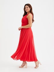 Scarlett & Jo Red Nancy Marilyn Mesh Maxi Dress - Image 3 of 5