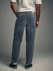 Blue Grey Tint Relaxed Fit Vintage Wash Denim Jeans - Image 2 of 10