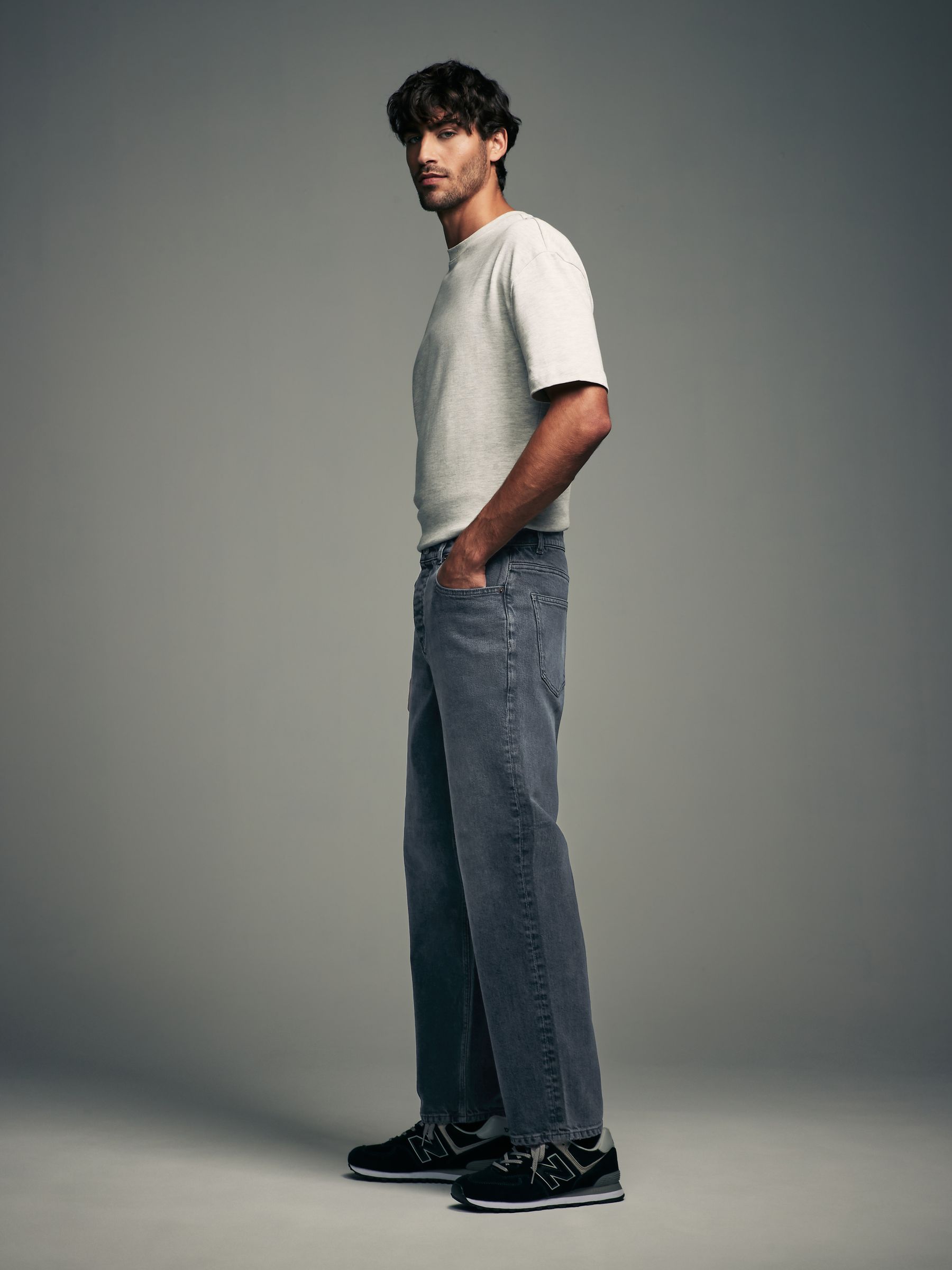 Buy Blue Grey Tint Relaxed Fit Vintage Wash Denim Jeans from