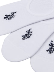 U.S. Polo Assn. White Invisible Mens Trainer Socks 5 Pack - Image 3 of 3