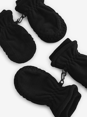 Charcoal Grey Fleece Mittens 2 Pack (3mths-6yrs) - Image 2 of 3