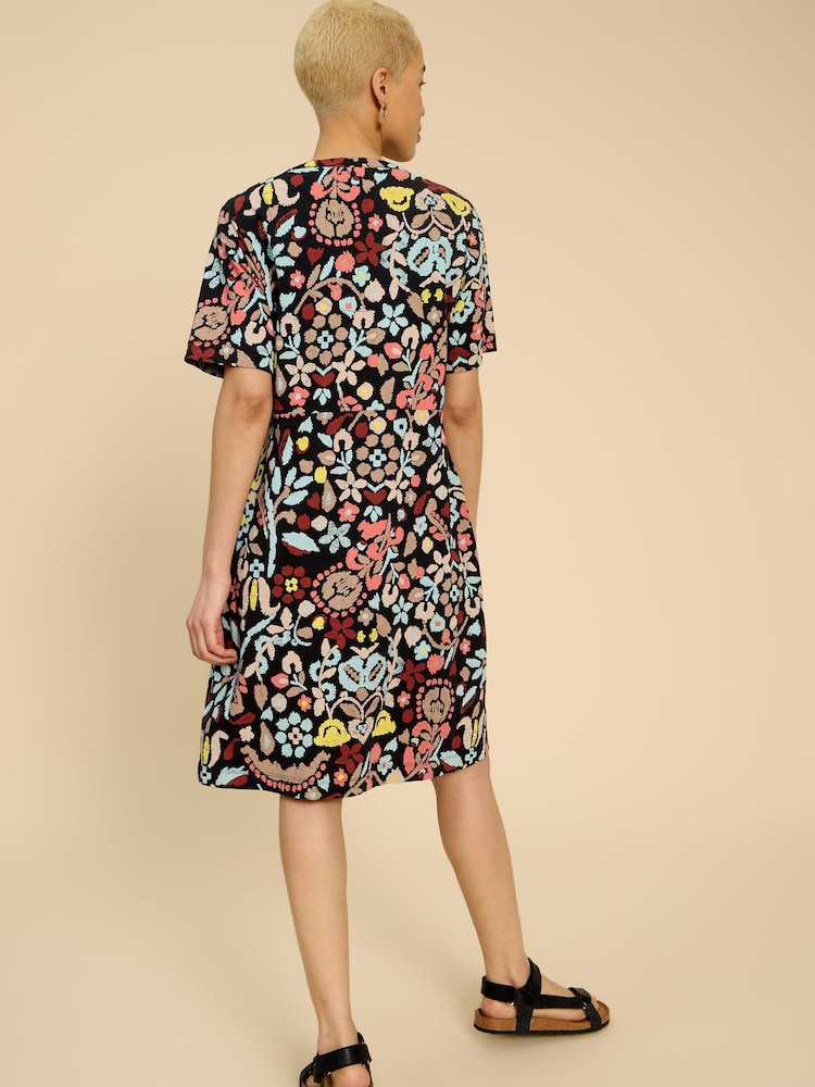 White Stuff Grey Tammy 100% Cotton Jersey Dress - Image 2 of 7