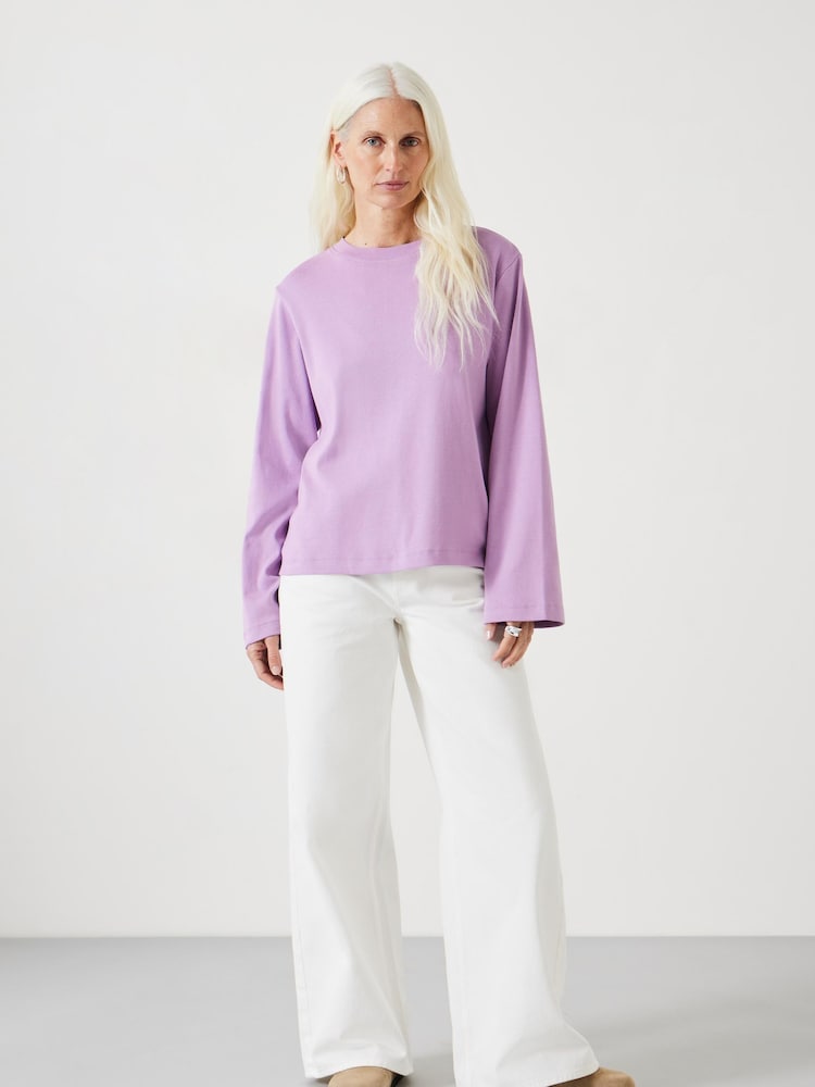 Hush Purple Kai Column Sleeve Top - Image 2 of 5