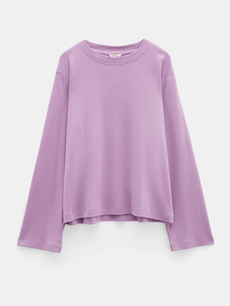 Hush Purple Kai Column Sleeve Top - Image 5 of 5