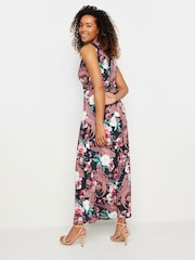 M&Co Navy Blue Paisley Floral Print Knot Maxi Dress - Image 4 of 6