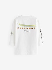 White Racing Car Long Sleeve Transport T-Shirt (3mths-7yrs) - Image 2 of 7
