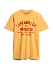 Superdry Yellow Workwear Flock Graphic T-Shirt - Image 4 of 6