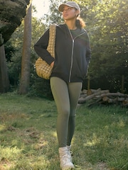 Khaki Green Elements Fleece Lined Leggings - Image 1 of 7