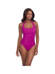 Miraclesuit Purple Tummy Control Utopia Halterneck Swimsuit - Image 4 of 5