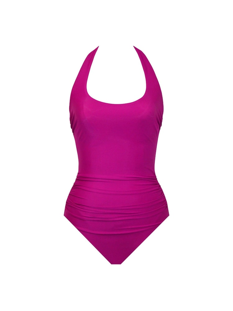 Miraclesuit Purple Tummy Control Utopia Halterneck Swimsuit - Image 5 of 5