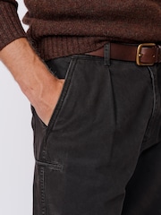 Aubin Caistor Utility Black Cotton Canvas Trousers - Image 6 of 10