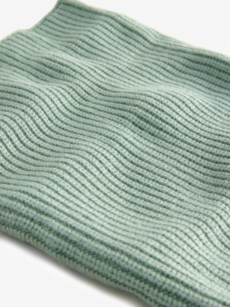 Sage Green Knitted Snood (1-16yrs) - Image 2 of 2 Sage Green Knitted Snood (1-16yrs) - Image 2 of 2