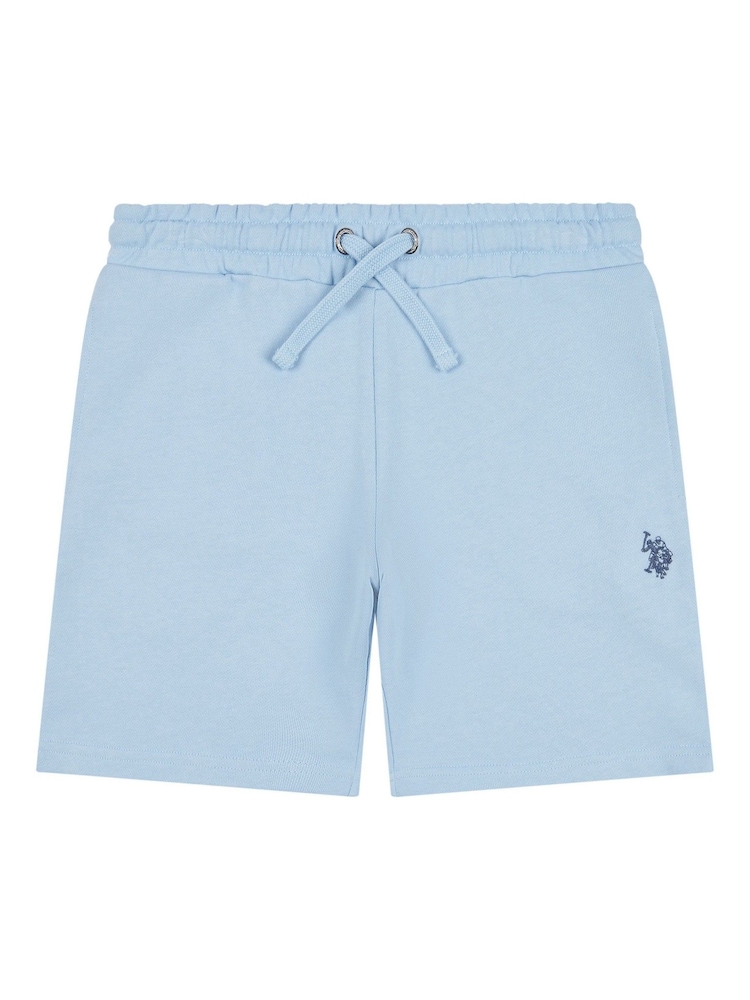 U.S. Polo Assn. Blue Boys 100% Cotton Double Horsemen Sweat Shorts - Image 5 of 7
