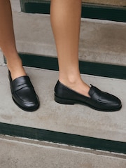 črna - Forever Comfort® Slim usnjeni mokasini - Slika 3 iz 10