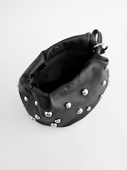 Black Leather Studded Clutch Bag - Image 7 of 7