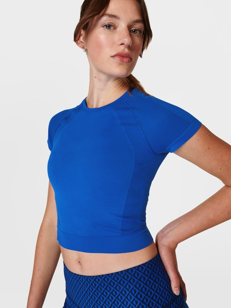 Sweaty Betty Athlete Workout Nahtloses Crop-T-Shirt - Bild 1 von 6