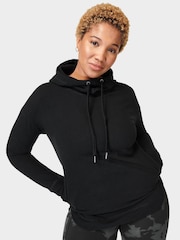 Sweaty Betty Black Escape Luxe Fleece Hoodie - Image 4 of 7