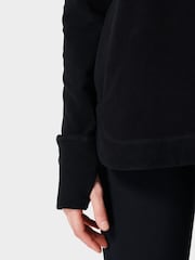Sweaty Betty Black Escape Luxe Fleece Hoodie - Image 6 of 7