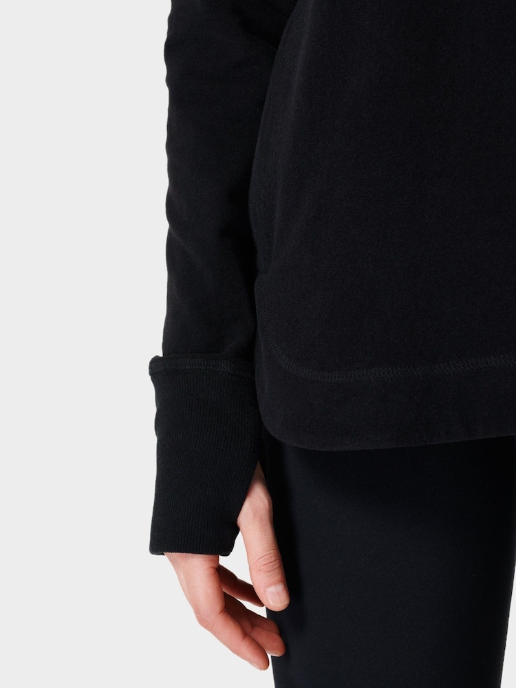 Sweaty Betty Black Escape Luxe Fleece Hoodie - Image 6 of 7