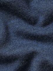Charles Tyrwhitt Sky Blue Pure Merino Quarter Zip Jumper - Image 5 of 5