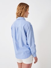 Crew Clothing Blue Linen Blend Shirt - Image 4 of 6