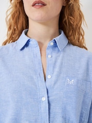 Crew Clothing Blue Linen Blend Shirt - Image 6 of 6