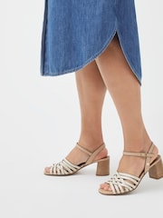 Radley London Crossways Road Weave Block Heeled Sandals - Image 1 of 4