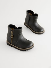 Black Wide Fit (G) Chelsea Zip Ankle Boots - Image 1 of 8