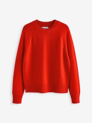 Orange Premium 100% Lambswool Crew Neck Jumper - Image 5 of 7