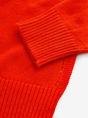 Orange Premium 100% Lambswool Crew Neck Jumper - Image 6 of 7