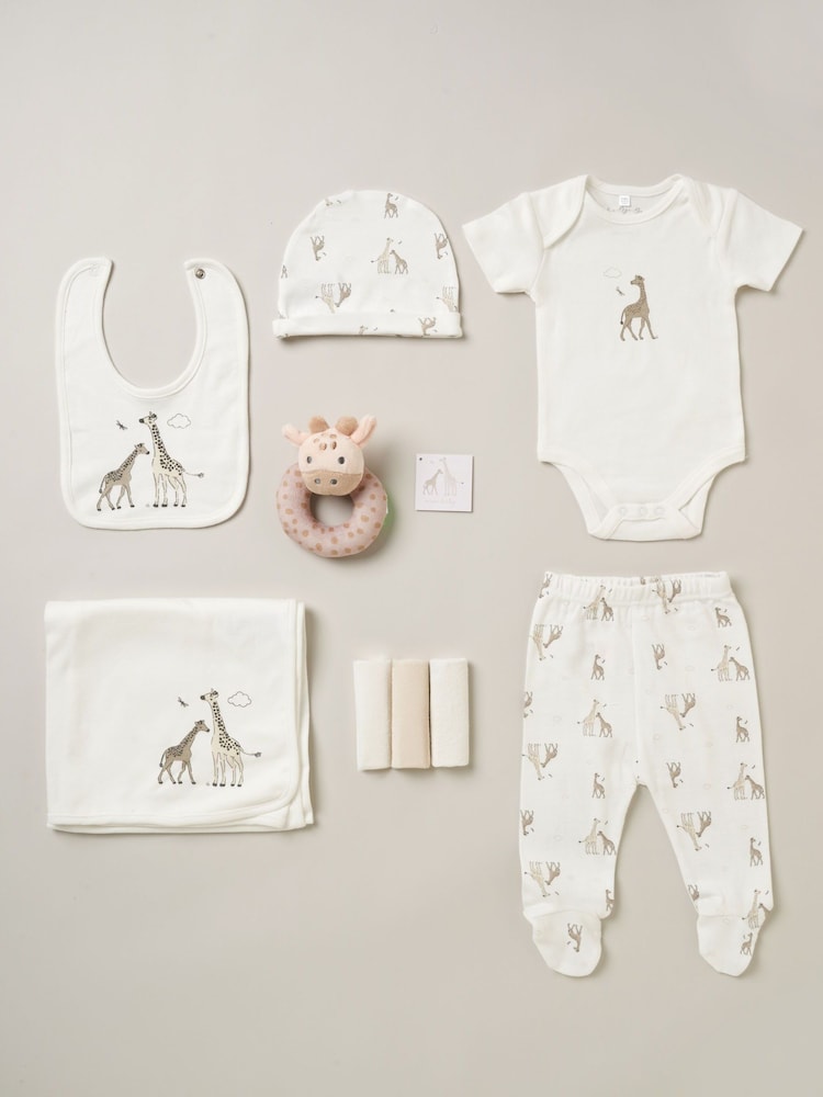 Rock-A-Bye Baby Boutique Pink 100% Cotton Print Gift Set 10 Piece - Image 1 of 6