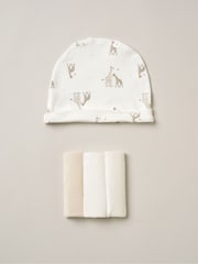 Rock-A-Bye Baby Boutique Pink 100% Cotton Print Gift Set 10 Piece - Image 4 of 6