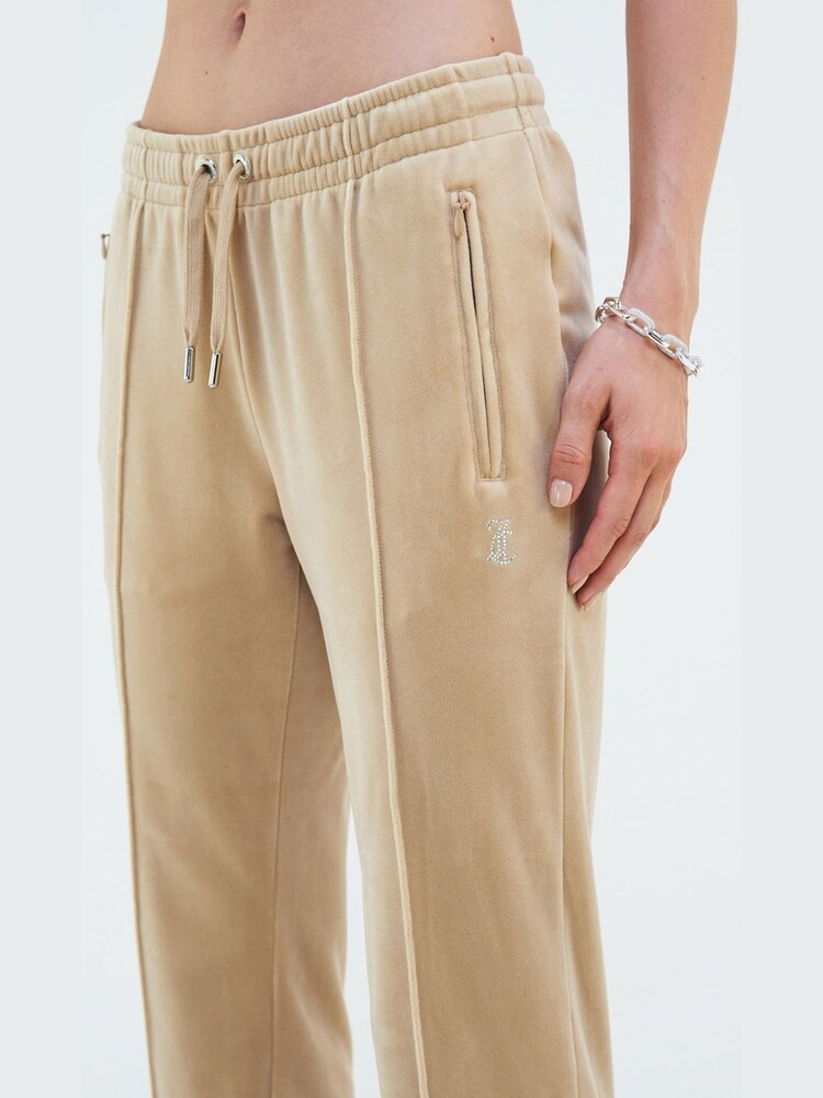 Juicy Couture Cream Velour Track Joggers - Image 4 of 5