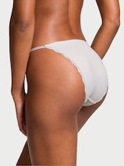 Victoria's Secret Silver Pearl Grey Lace Trim Bikini Knickers - Image 2 of 3