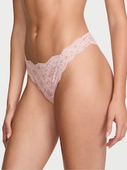 Victoria's Secret Angel Pink Thong Lace Knickers - Image 1 of 2