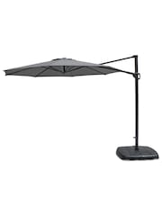 Kettler Slate Grey 3M Free Arm Garden Parasol Canopy With Base - Image 2 of 3