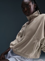 Nike Taupe One Therma-FIT Cosy Half Zip Fleece - Image 1 of 6