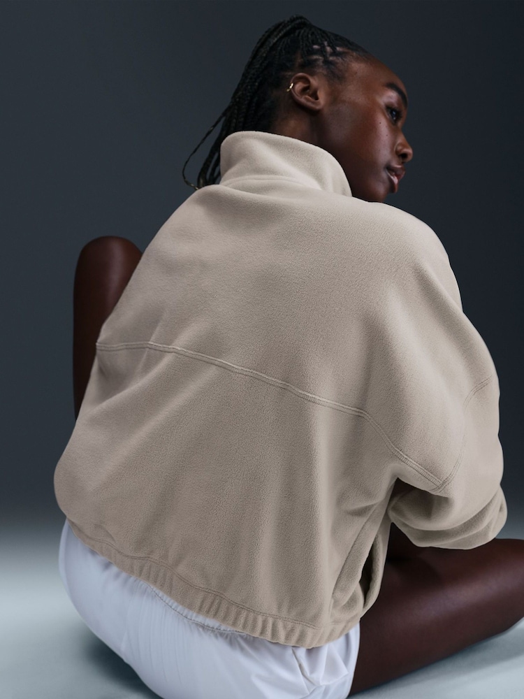 Nike Taupe One Therma-FIT Cosy Half Zip Fleece - Image 5 of 6