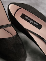Black Standard Fit Tabitha Simmons Emily Leather Mary Jane Block Heels - Image 11 of 12