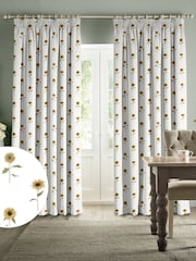 Sophie Allport White Sunflowers Made to Measure Curtains - Image 1 of 6