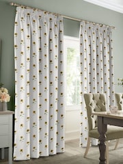 Sophie Allport White Sunflowers Made to Measure Curtains - Image 2 of 6