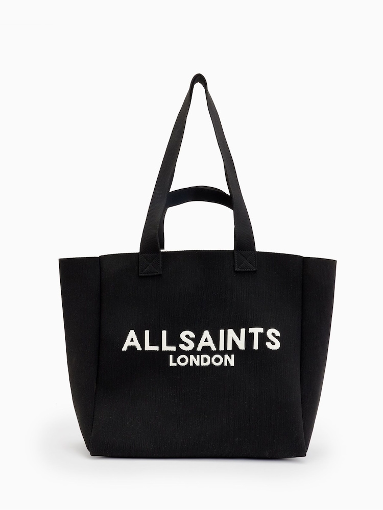 AllSaints Izzy East West Black Tote Bag - Image 1 of 5