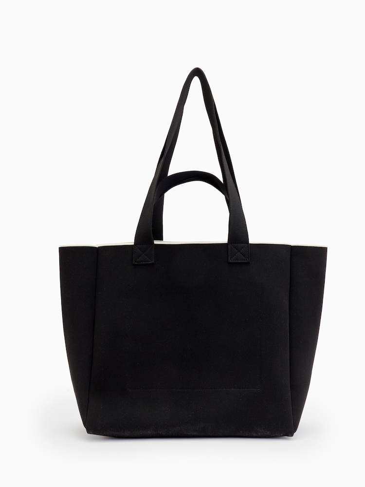 AllSaints Izzy East West Black Tote Bag - Image 2 of 5